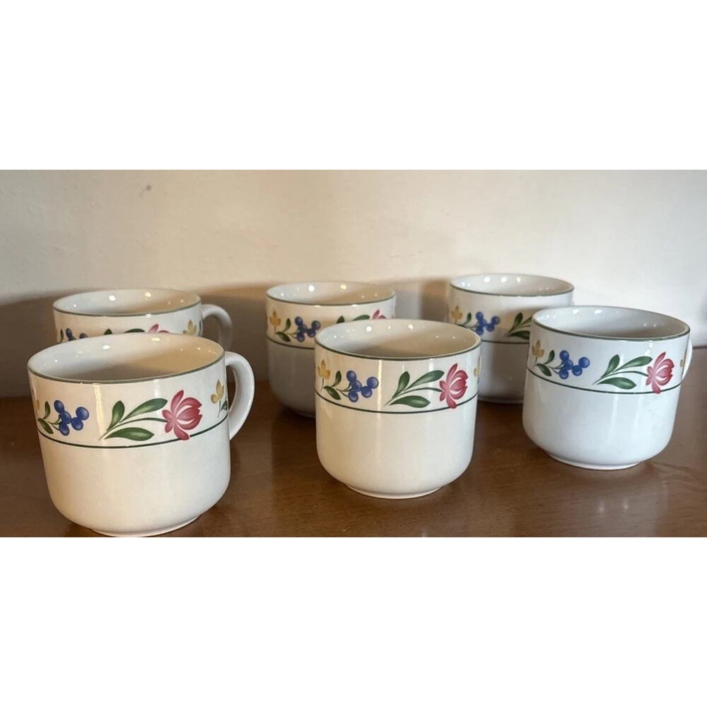Faberware Dorchester Cups Set Of Six Cups Vintage 1997